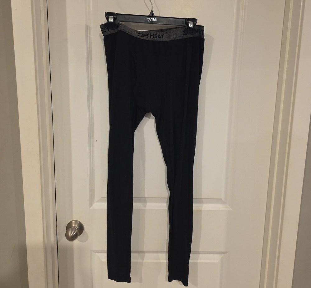 32 Degrees Men's Black Heat Thermal Leggings